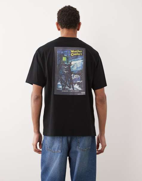 Barbour 1946 graphic oversized t-shirt with back print in washed blue