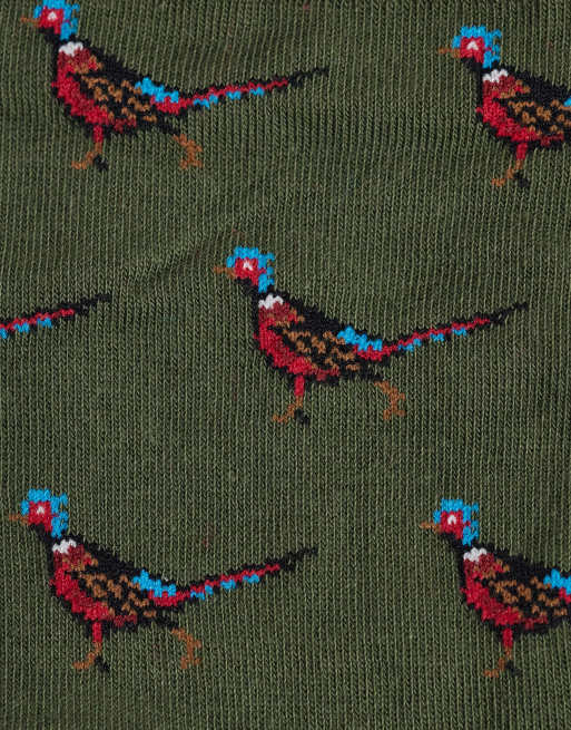 Barbour 3 pack pheasant socks gift box in multi, 2 of 3