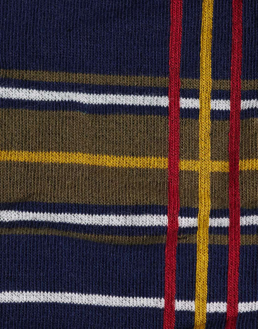 Barbour 3 pack tartan check socks gift box in multi, 2 of 3