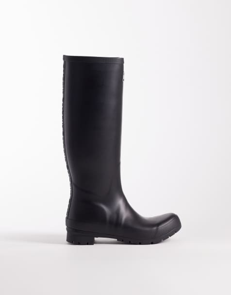 Barbour – Abbey – Gummistiefel mit Logo in Schwarz - view 1