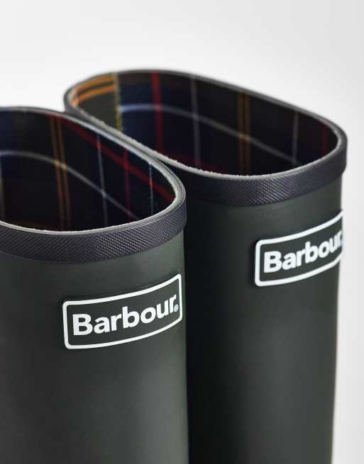 Barbour – Abbey – Hohe Gummistiefel mit Logo in Oliv, 2 von 4