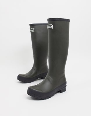 barbour abbey wellington boots olive