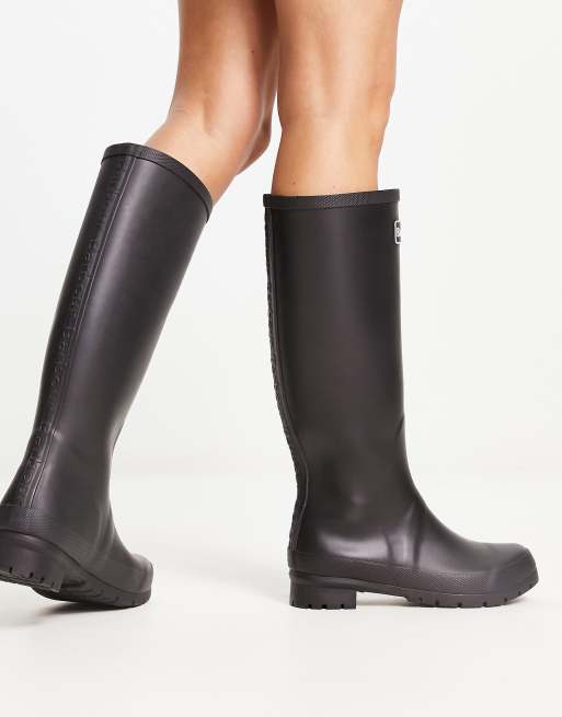 Barbour Abbey wellington boot with logo detail in black | ASOS