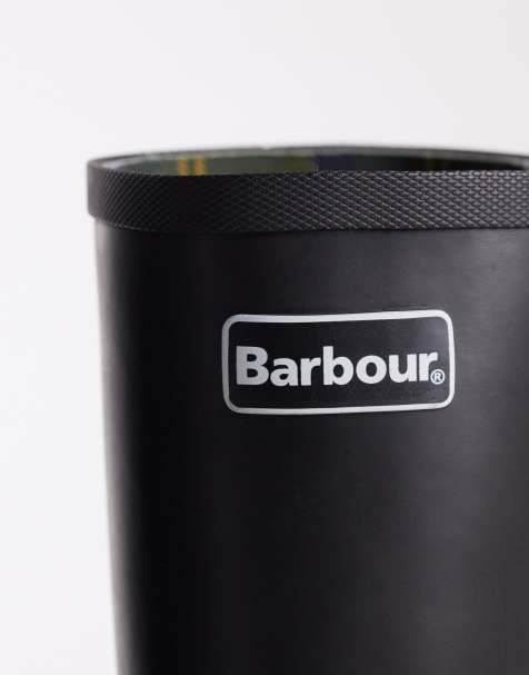 Barbour Abbey wellington boot with logo detail in black - view 1