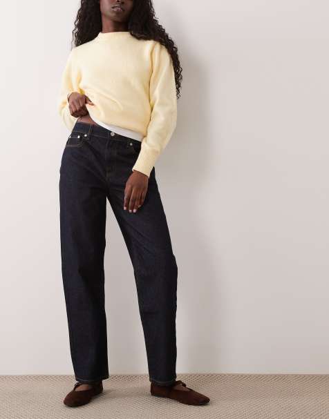Barbour Adalyn straight leg denim jeans in dark wash blue - view 1