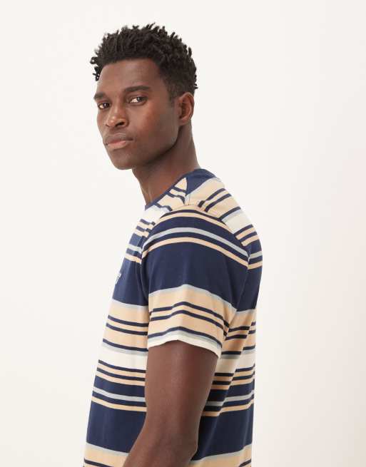 Barbour aickmen tailored striped t-shirt in navy, 4 of 5
