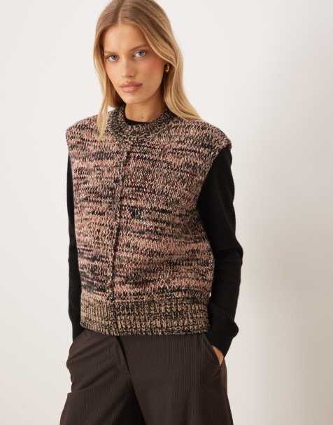 Barbour alara knitted vest in multi - view 1