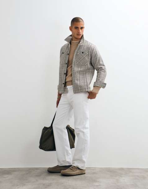 Barbour Alderney houndstooth check overshirt in grey - view 1