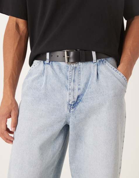 Barbour Allanton leather belt in black - BLACK - view 1