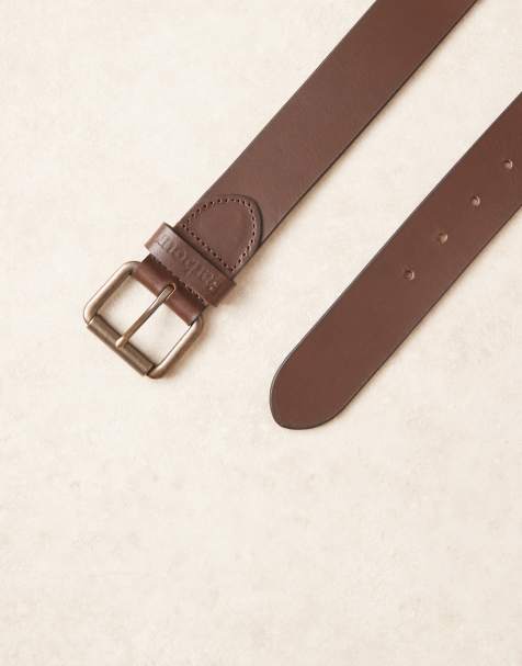 Barbour Allanton leather belt in brown - BROWN - view 1
