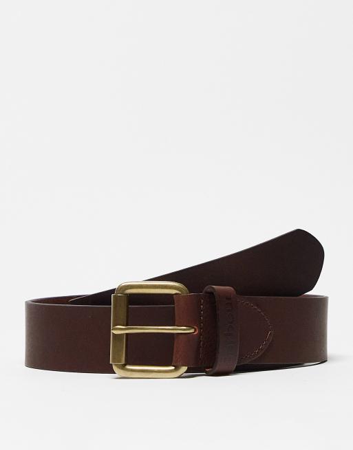 Barbour Allanton leather belt in brown | ASOS