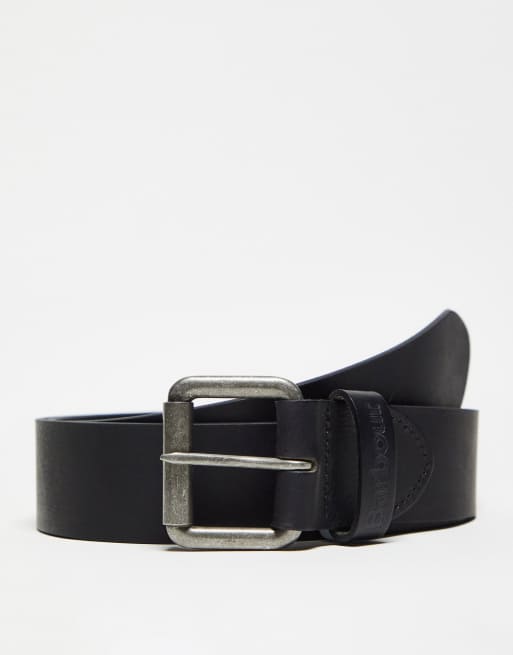 Barbour – Allanton – Ledergürtel in Schwarz