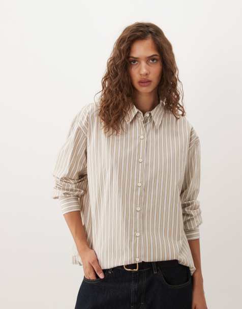 Barbour Alverstone long sleeve stripe shirt in white - view 1