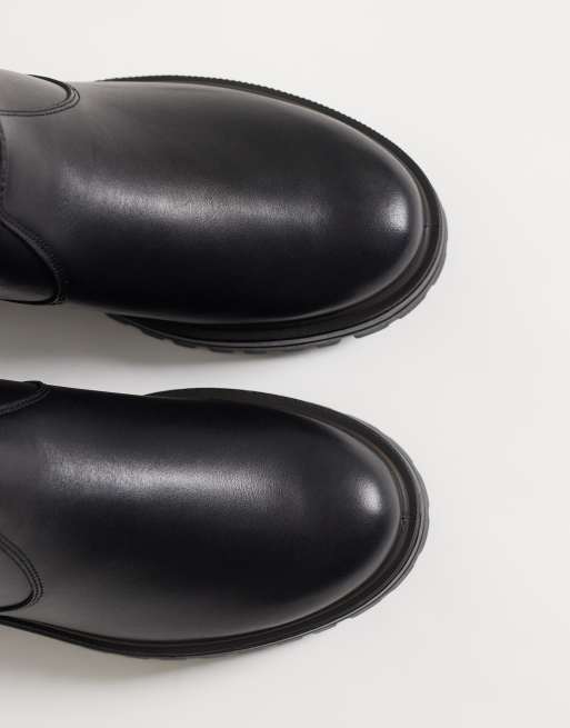 Barbour Amberley leather tartan chelsea boots in black, 3 of 4