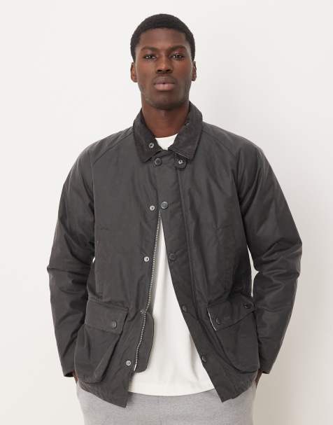 Barbour Ambleside wax jacket in grey/tartan tbc - GREY - view 1