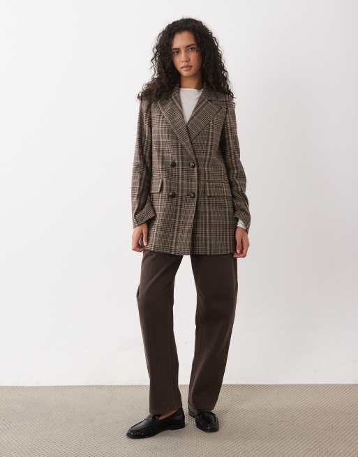 Barbour Amryn co-ord double breasted tailored blazer in black/grey/white, 2 of 4