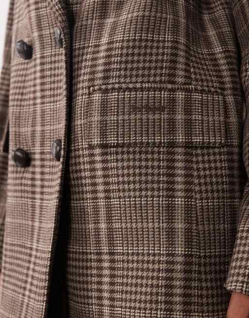 Barbour Amryn co-ord double breasted tailored blazer in black/grey/white, 3 of 4