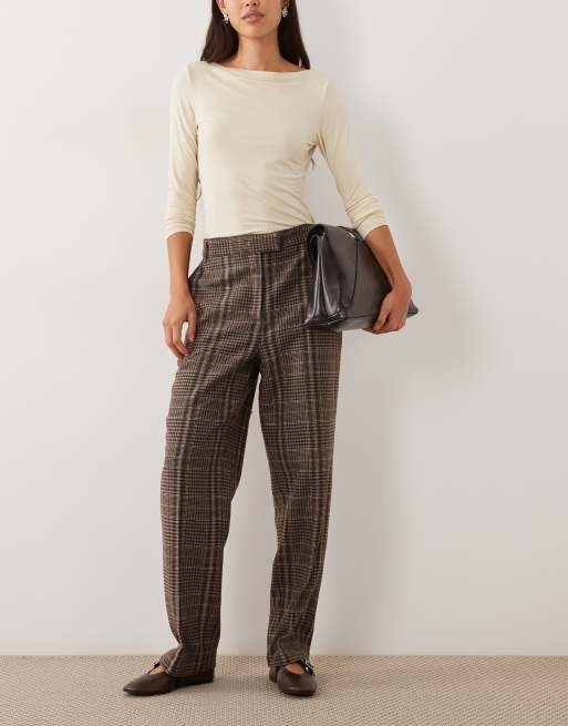 Barbour Amryn co-ord straight leg tailored trousers in black/grey/white, 2 of 5