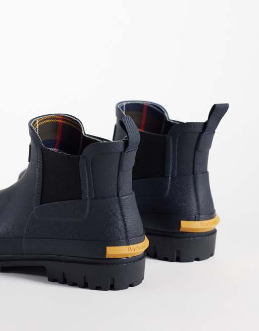 Barbour Andale chelsea welly boots in navy, 4 of 5