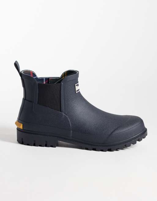 Barbour Andale chelsea welly boots in navy, 5 of 5