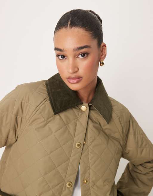 Barbour Anise quilted jacket in dusky green/ancient | ASOS