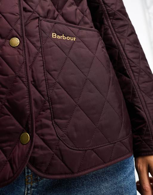 Burgundy barbour best sale jacket womens