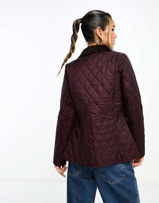 Womens burgundy barbour on sale jacket