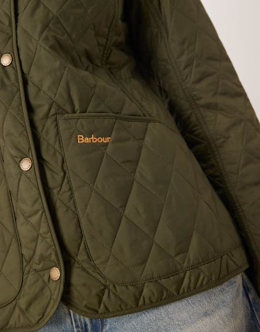 Green barbour quilted on sale jacket