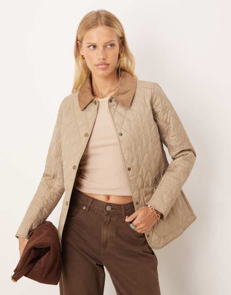 Barbour annandale quilted jacket in sand dune - view 1