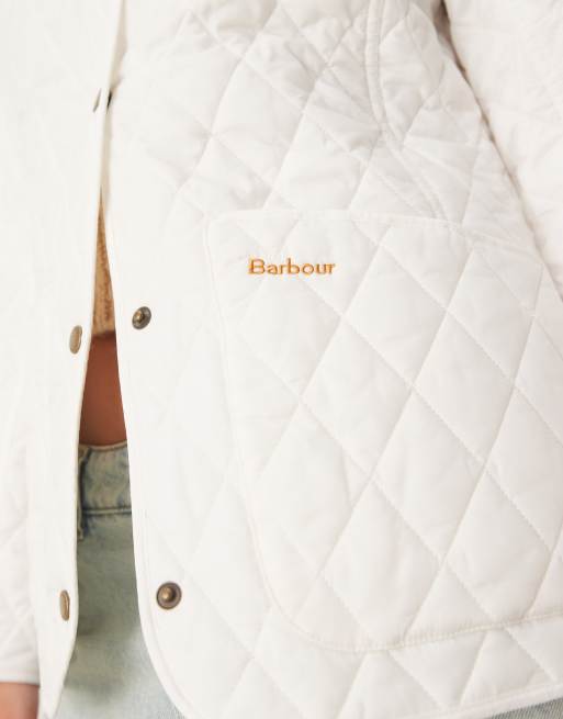 Barbour quilted jacket white deals