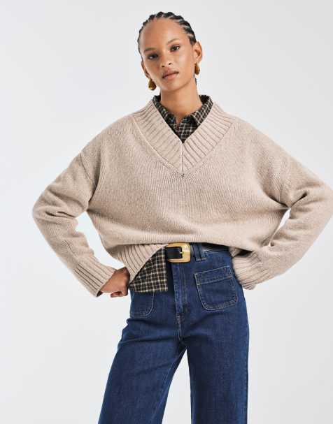 Barbour Antonia knitted jumper in oat 