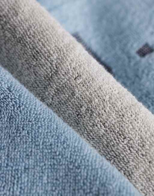 Barbour Archive graphic logo beach towel in blue, 2 of 3