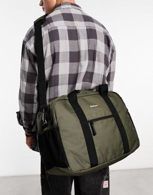 Barbour Arwin canvas holdall in olive
