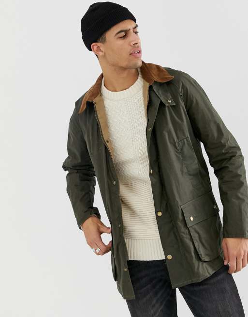 Green barbour hot sale wax jacket