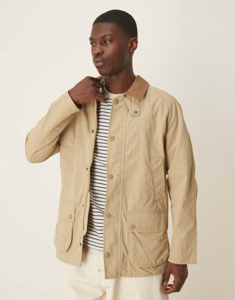 Barbour ashby showerproof jacket in stone - view 1