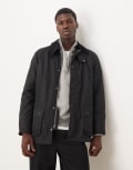 [Barbour] Barbour Ashby wax jacket in black/classic Chest 49 Black/Classic