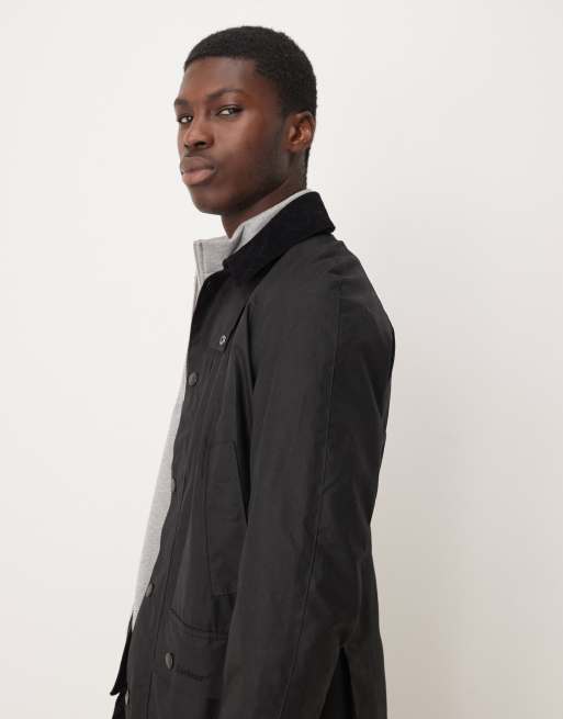 Barbour Ashby wax jacket in black/classic, 4 of 5
