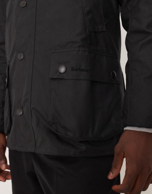Barbour Ashby wax jacket in black/classic, 5 of 5