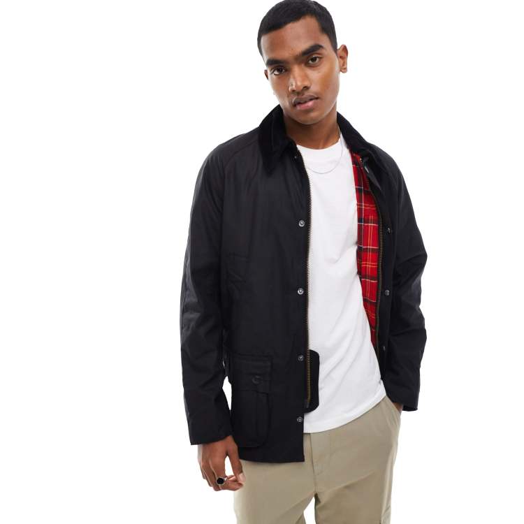 Barbour Ashby wax jacket in black ASOS