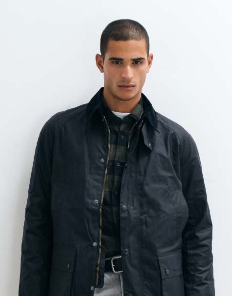 Barbour Ashby wax jacket in dark navy - view 1