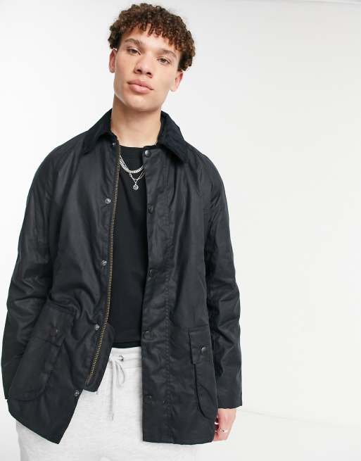 Barbour wax hot sale jacket navy