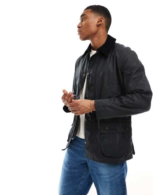 Navy barbour wax deals jacket