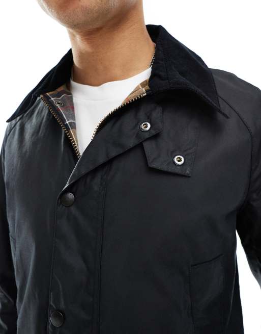 Barbour Ashby Wax Jacket in Navy