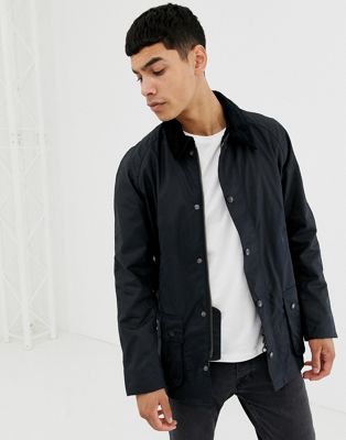 barbour ashby wax jacket navy