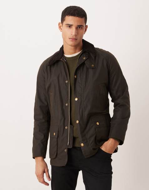 Barbour Ashby wax jacket olive - MGREEN - view 1