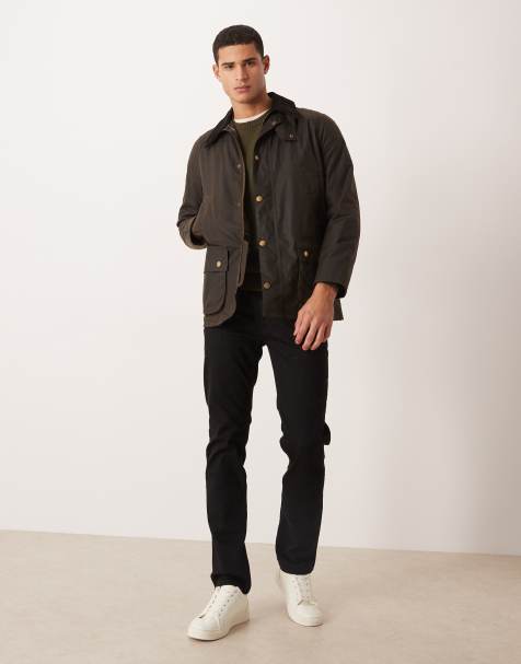 Barbour Ashby wax jacket olive - MGREEN - view 1