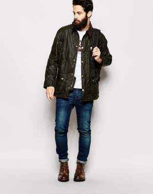 barbour ashby wax jacket olive sale