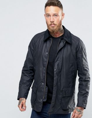 Barbour Ashby Waxed Jacket In Navy | ASOS