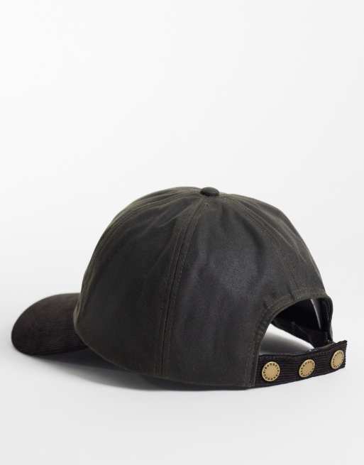 Barbour Ashy wax cap with contrast peak in green/brown, 3 of 3
