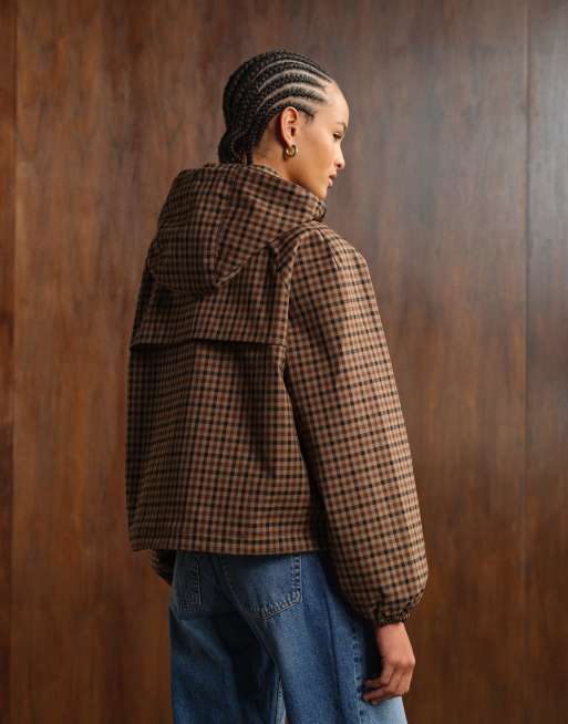 Barbour audrey showerproof jacket in vicuna gingham check, 3 of 4